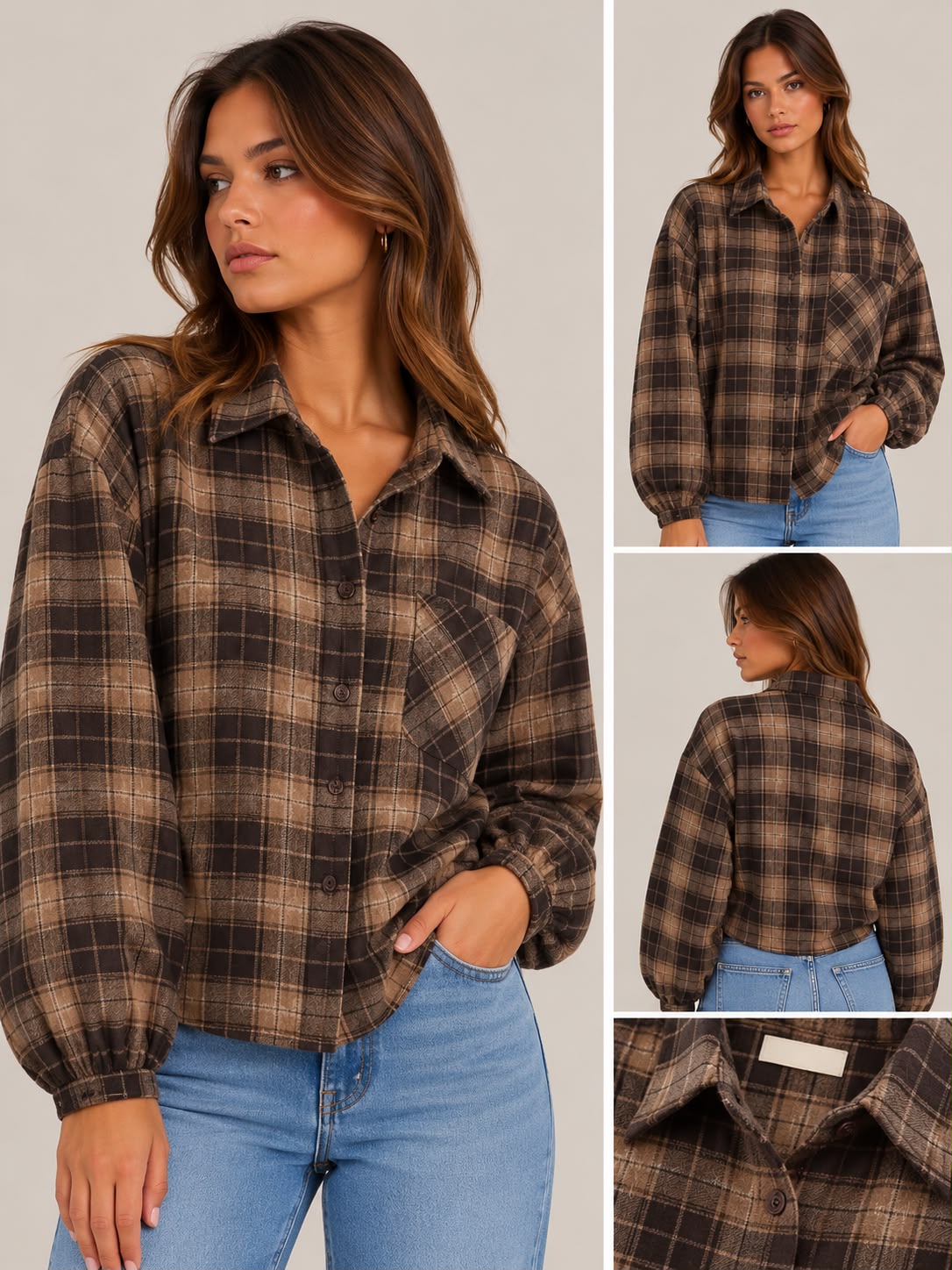 Blouse - bruin