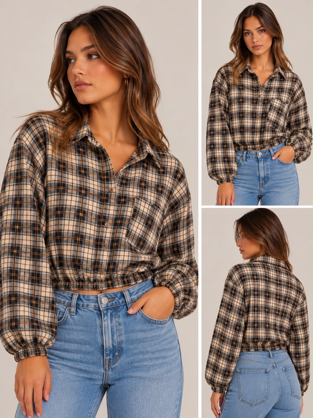 Crop blouse - Creme