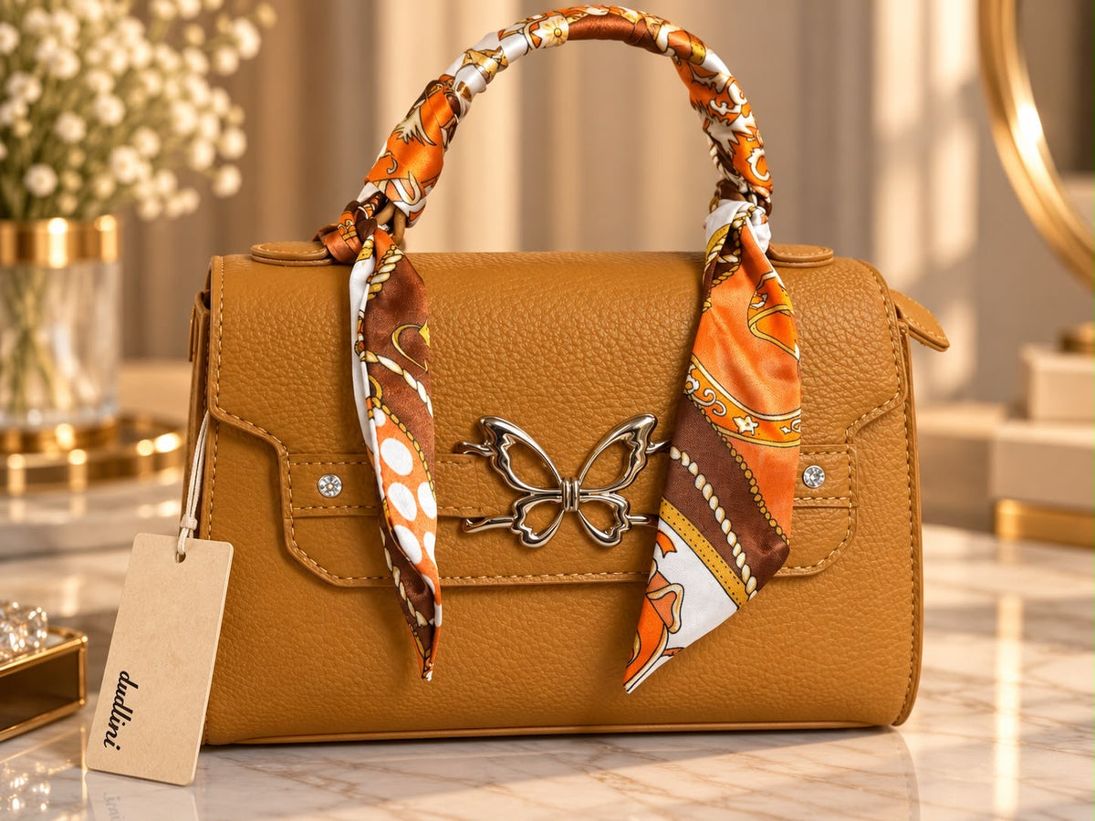 Vlinder tas - bruin