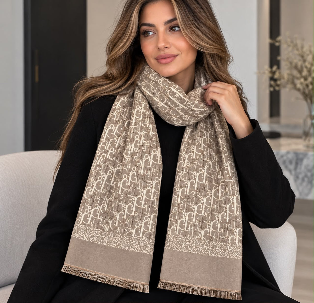 Doir sjaal -beige