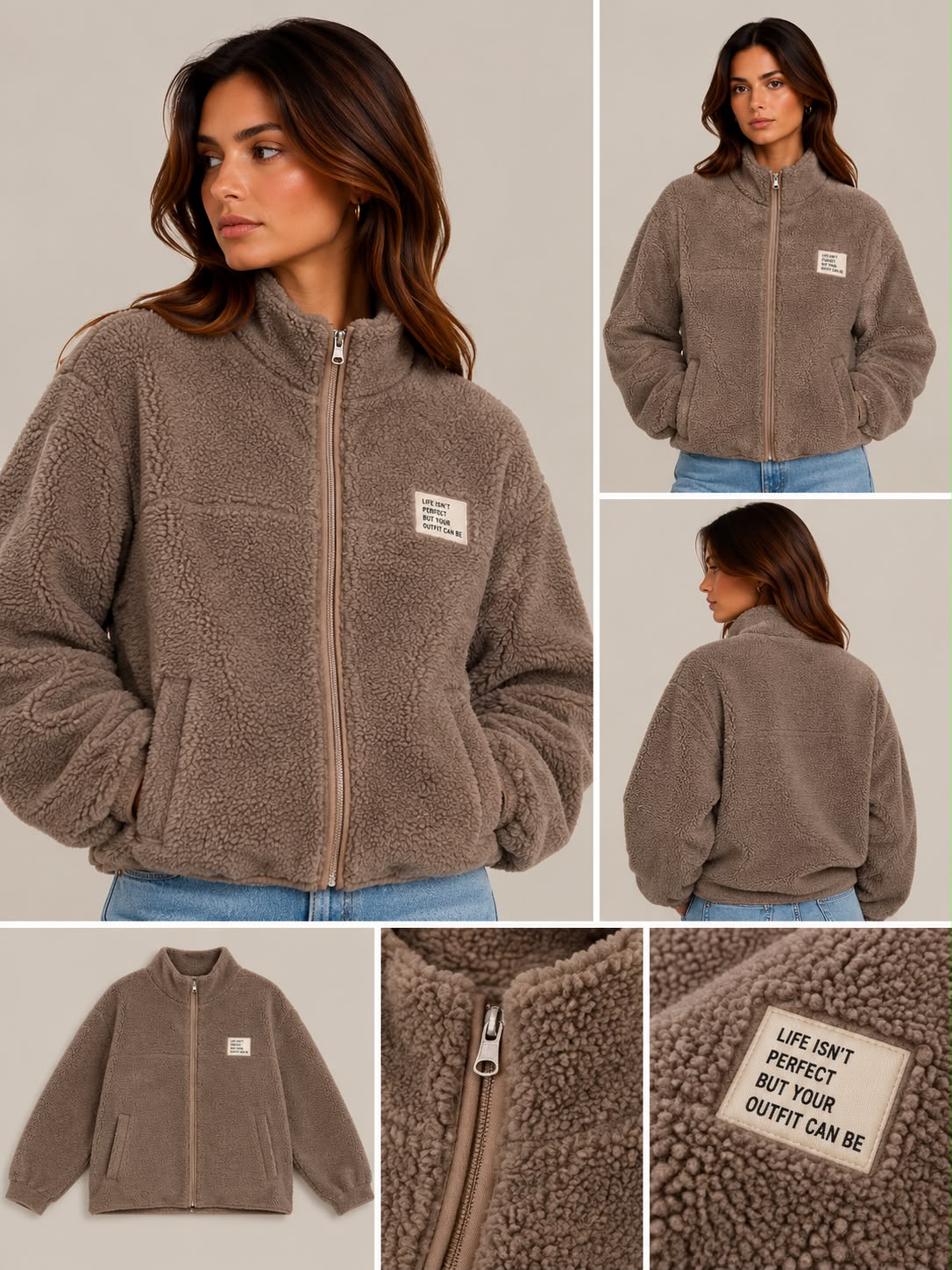 Teddy vest - taupe