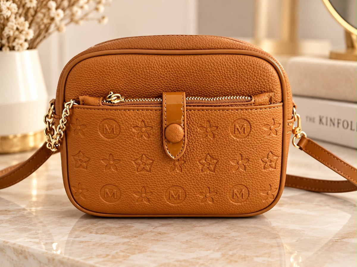 Trendy crossbag - bruin