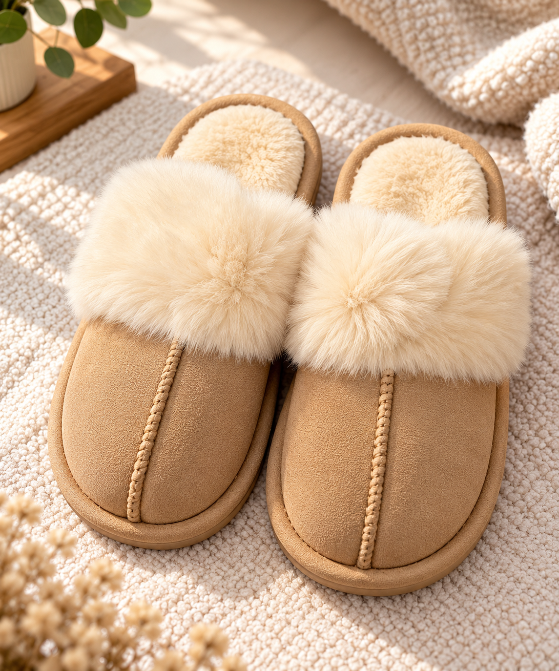 Kinder pantoffels - beige