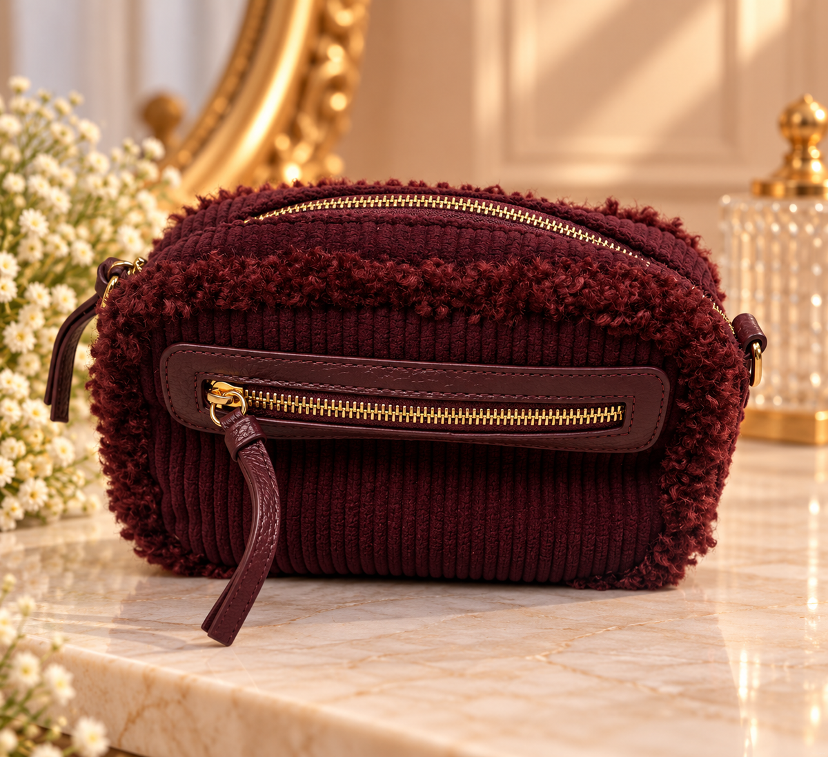 Fluffy - bordeaux rood