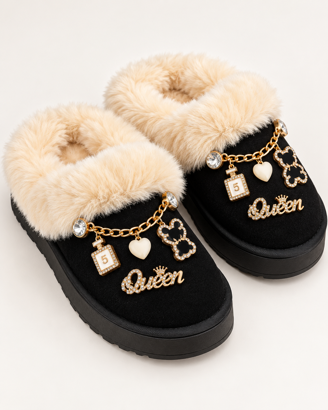 Luxe Warme Pantoffels - Zwart