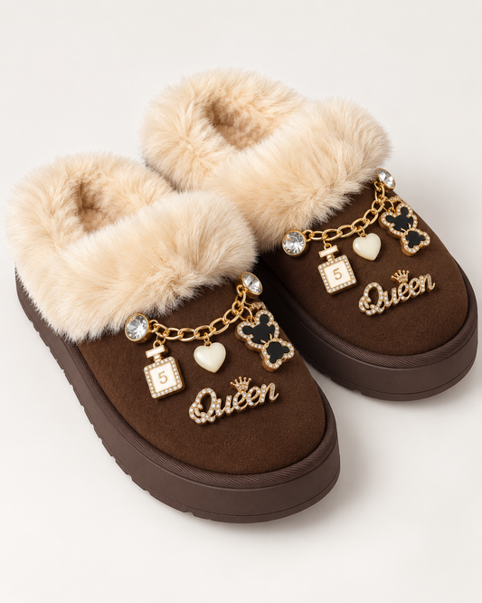 Luxe Warme Pantoffels - Bruin