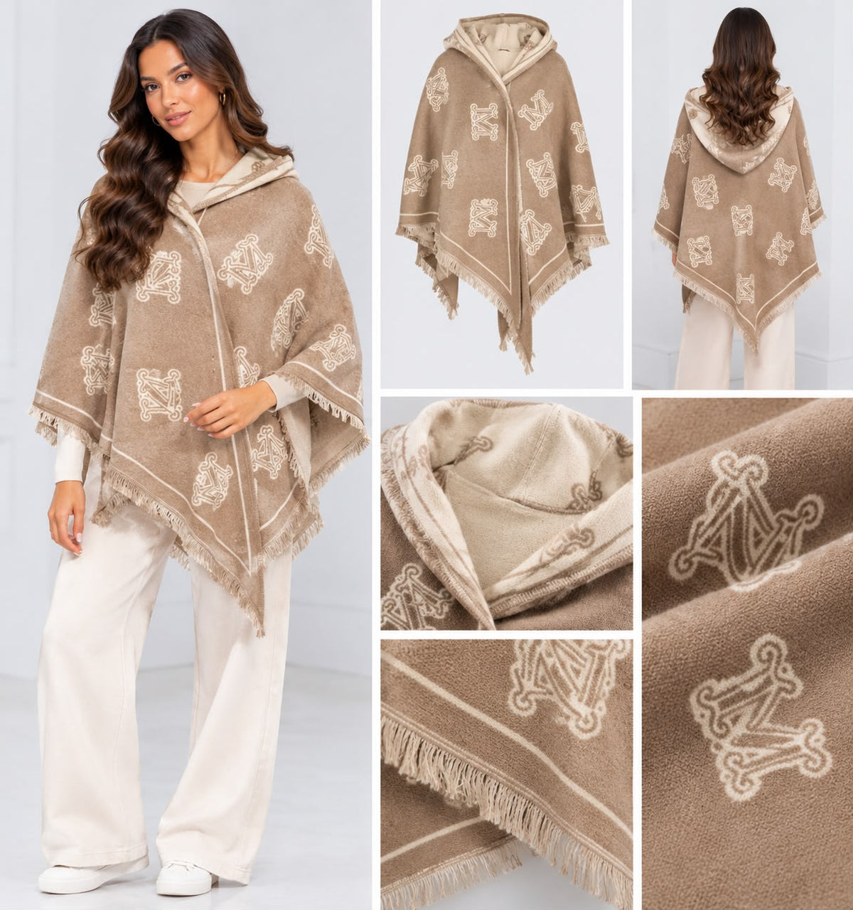 Poncho - taupe