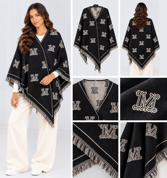Poncho - zwart